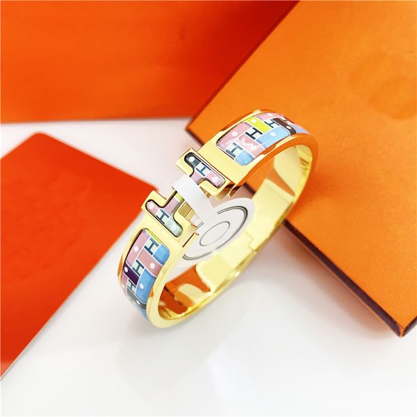 Classic Brand Designers Stainless Steel H Bangle Colorful Cuff Bracelet Jewelry for Women Gift
Classic Brand Designers Stainless Steel H Bangle Colorful Cuff Bracelet Jewelry for Women Gift