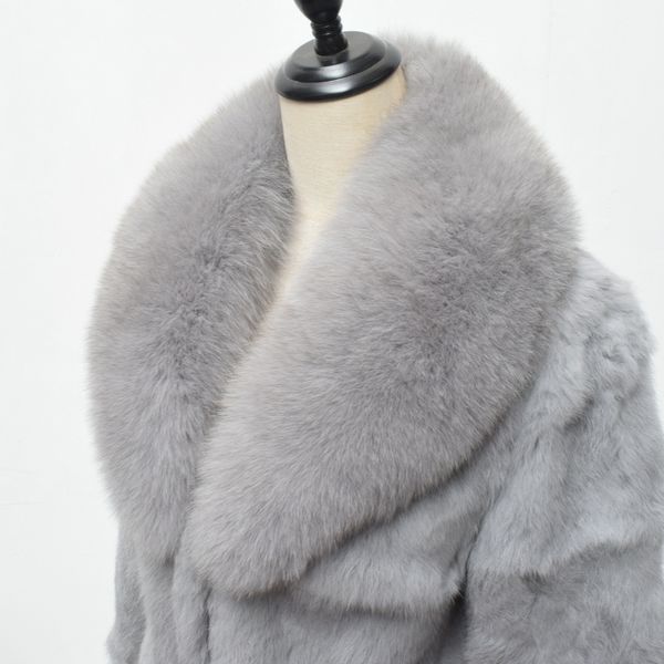 womens fur faux fashion for winter natural rabbit coat has a large shawl collar of fox is thick and warm 230828, Black
womens fur faux fashion for winter natural rabbit coat has a large shawl collar of fox is thick and warm 230828, Black