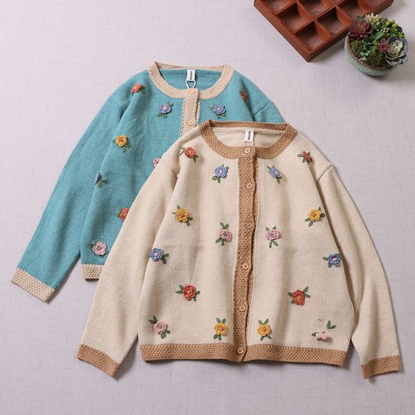 womens knits tees autumn mori style embroidery flower knitted sweater women long sleeved cardigan 230828, White
womens knits tees autumn mori style embroidery flower knitted sweater women long sleeved cardigan 230828, White