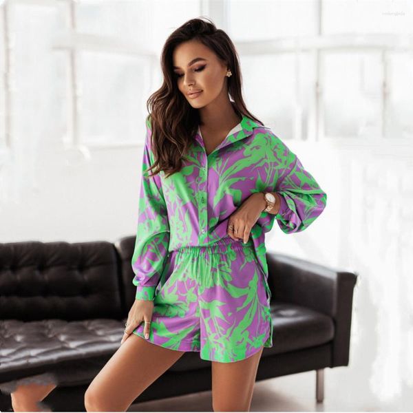 women's tracksuits fashion matching print shorts suits woman vintage long sleeve shirt and short pants suit two piece set female casual, Gray
women's tracksuits fashion matching print shorts suits woman vintage long sleeve shirt and short pants suit two piece set female casual, Gray