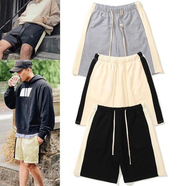 chaopai double thread essentials california shorts fog high street side strips sports capris for men and women, White;black
chaopai double thread essentials california shorts fog high street side strips sports capris for men and women, White;black