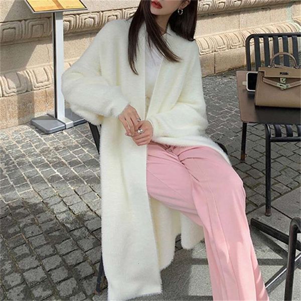 mid long sweaters knee length imitation mink velvet coat for women autumn and winter loose pure color temperament, White;black
mid long sweaters knee length imitation mink velvet coat for women autumn and winter loose pure color temperament, White;black