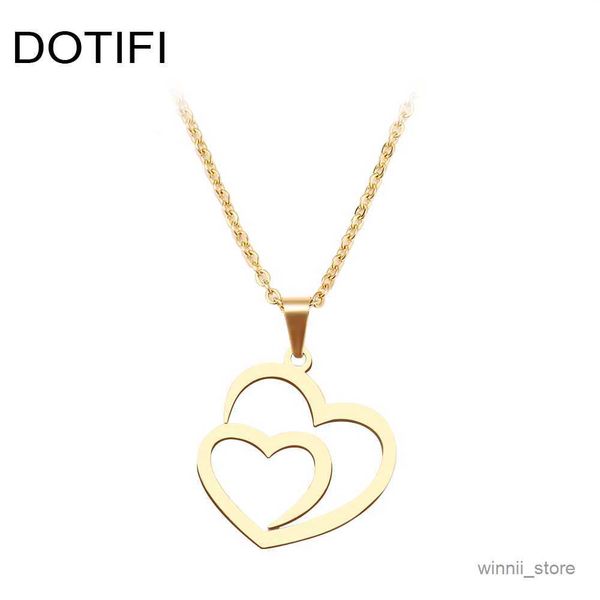 pendant necklaces necklace for women man hollow double heart choker pendant charms necklace engagement jewelry r230828, Silver 
pendant necklaces necklace for women man hollow double heart choker pendant charms necklace engagement jewelry r230828, Silver