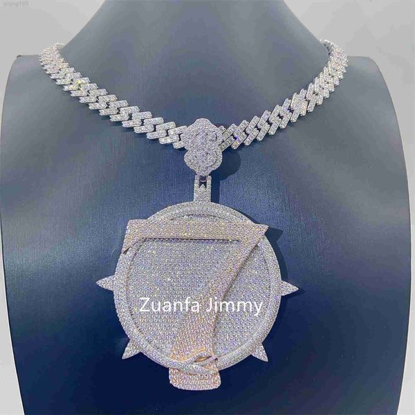 customized two tone color 3d pendant iced out full with vvs moissanite number pendant necklace, Silver
customized two tone color 3d pendant iced out full with vvs moissanite number pendant necklace, Silver