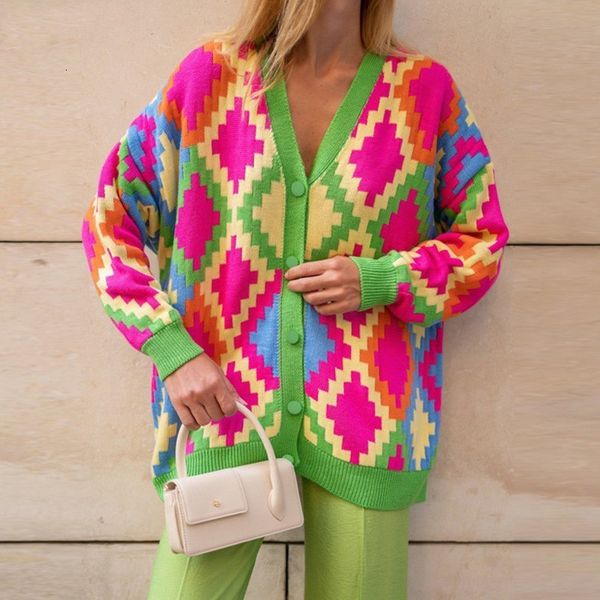 womens knits tees autumn and winter womens contrast color vneck personalized trendy longsleeved cardigan button knitted jacket 230828, White
womens knits tees autumn and winter womens contrast color vneck personalized trendy longsleeved cardigan button knitted jacket 230828, White