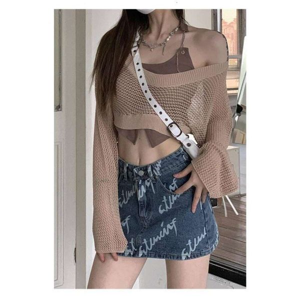 vintage letter printed denim skirt for women summer style high waist babes buttocks a line trend, Black
vintage letter printed denim skirt for women summer style high waist babes buttocks a line trend, Black