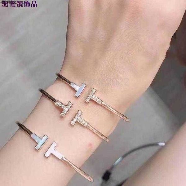 designer bracelet jewelry t white beimu double t open pure silver plated 18k rose gold diamond couple tiffaniess, Black
designer bracelet jewelry t white beimu double t open pure silver plated 18k rose gold diamond couple tiffaniess, Black