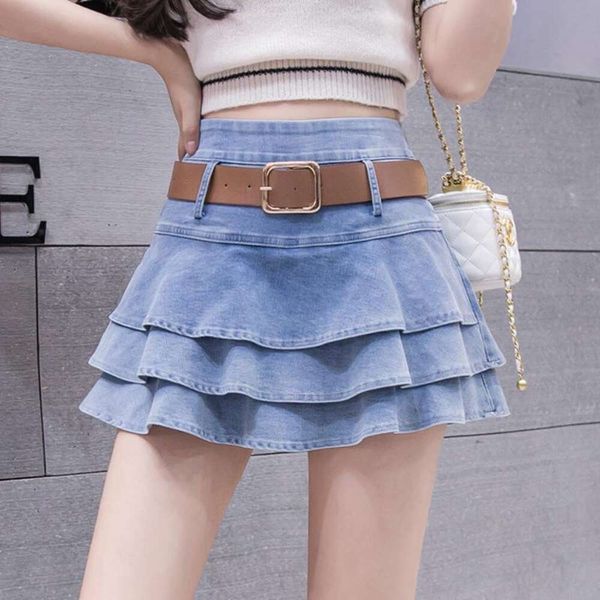 gifted with a skirts belt high and slim denim skirt fashionable anti revealing cake for women the trend in, Black
gifted with a skirts belt high and slim denim skirt fashionable anti revealing cake for women the trend in, Black