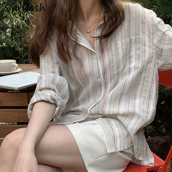 women's blouses shirts shirt s3xl allmatch simple striped office lady casual harajuku temperament stylish vintage spring ins 230828, White
women's blouses shirts shirt s3xl allmatch simple striped office lady casual harajuku temperament stylish vintage spring ins 230828, White