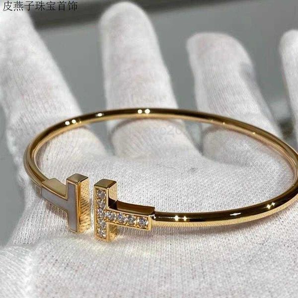 designer bracelet jewelry double t in sterling silver rose gold white fritillaria with diamonds fashionable and versatile opening student ti, Black
designer bracelet jewelry double t in sterling silver rose gold white fritillaria with diamonds fashionable and versatile opening student ti, Black