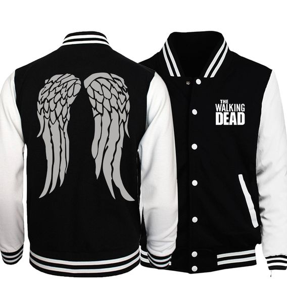 men's jackets the walking dead jacket men wing print coat spring autumn brand black white baseball uniform hip hop streetwear homme 230, Black;brown
men's jackets the walking dead jacket men wing print coat spring autumn brand black white baseball uniform hip hop streetwear homme 230, Black;brown