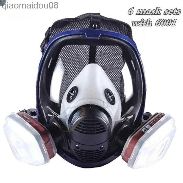 Image of Protective Clothing Working chemical Gas mask 6800 full face mask safety protection respirator full face mask with carbon filter. Industrial spra HKD230826