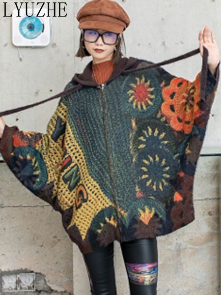 womens knits tees lyuzhe spring autumn large women sweater cardigan fashion printing bat sleeve zipper hooded knitted coat lwl337 230826, White
womens knits tees lyuzhe spring autumn large women sweater cardigan fashion printing bat sleeve zipper hooded knitted coat lwl337 230826, White