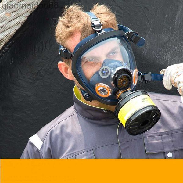 Image of Protective Clothing Chemical Mask Full Face Gas Mask Dustproof Respirator Rubber Industrial Pesticide Painting Spraying Mask for Laboratory Welding HKD230826
