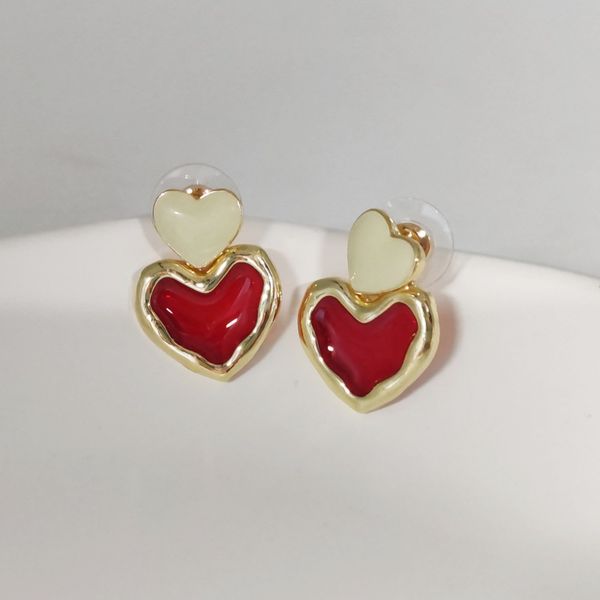 trendy sweet burgundy enamel heart earrings for women girl gold color metal love heart hanging dangle earrings vintage jewelry wholesale yme, Silver
trendy sweet burgundy enamel heart earrings for women girl gold color metal love heart hanging dangle earrings vintage jewelry wholesale yme, Silver