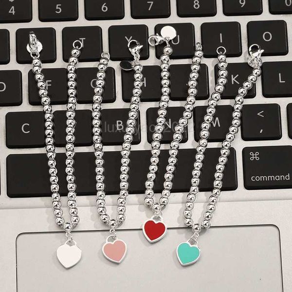 designer bracelet jewelry t sterling silver s925 light luxury love brand style simple peach heart chain tiffaniess, Black
designer bracelet jewelry t sterling silver s925 light luxury love brand style simple peach heart chain tiffaniess, Black