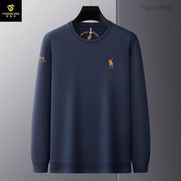 paisenlong 2023 spring and autumn new pure cotton men's round neck sweater paul embroidery middle age long sleeve t-shirt pullover, Black
paisenlong 2023 spring and autumn new pure cotton men's round neck sweater paul embroidery middle age long sleeve t-shirt pullover, Black