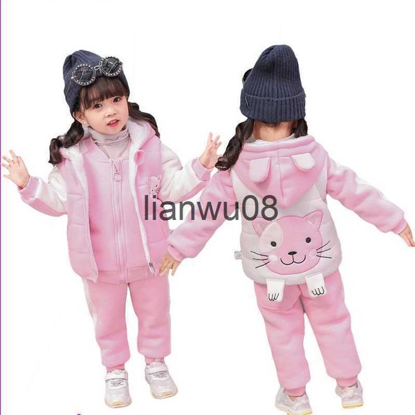 clothing sets winter girls cartoon cat clothing sets kids thick warm pants suit children plus velvet tracksuit toddlers hooded vest 3pcs 05y, White
clothing sets winter girls cartoon cat clothing sets kids thick warm pants suit children plus velvet tracksuit toddlers hooded vest 3pcs 05y, White