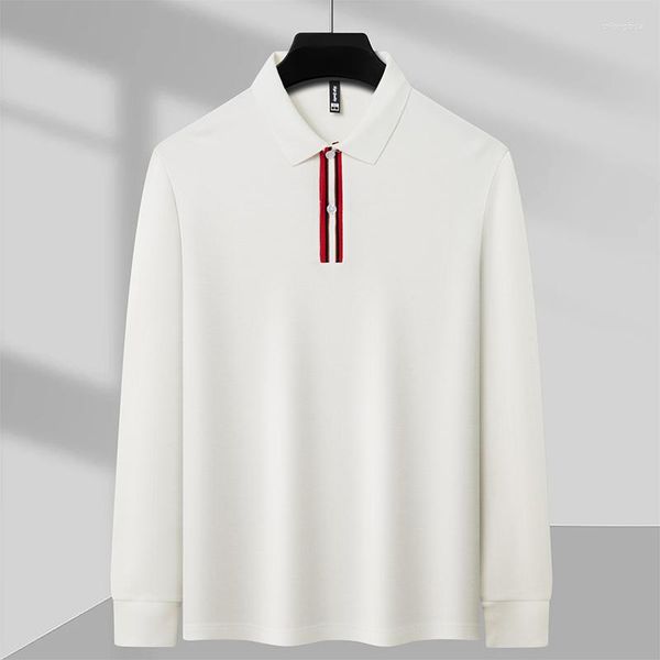 men's polos high end brand long sleeved business polo shirt cotton spring and autumn fashion contrast casual lapel t-shirt, White;black
men's polos high end brand long sleeved business polo shirt cotton spring and autumn fashion contrast casual lapel t-shirt, White;black