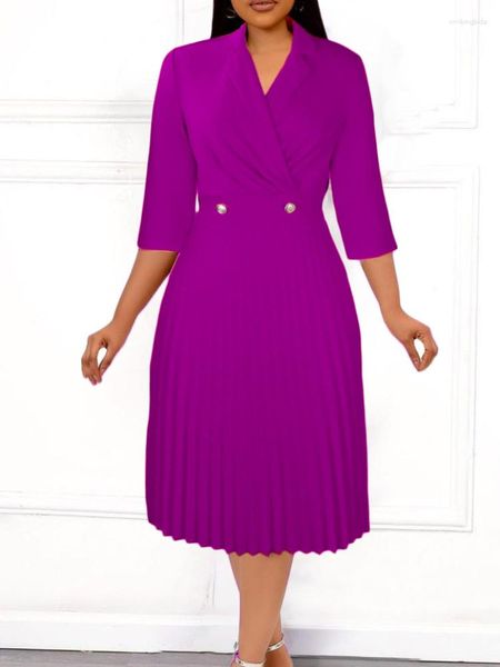casual dresses women elegant dress pleated half sleeves turn down collar office ladies african large size female robes classy modest, Black;gray
casual dresses women elegant dress pleated half sleeves turn down collar office ladies african large size female robes classy modest, Black;gray