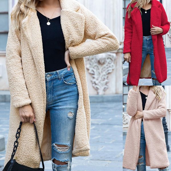womens fur faux plus size autumn winter women fleece overcoat long sleeve coat open front cardigan jacket fluffy outwear 230828, Black
womens fur faux plus size autumn winter women fleece overcoat long sleeve coat open front cardigan jacket fluffy outwear 230828, Black