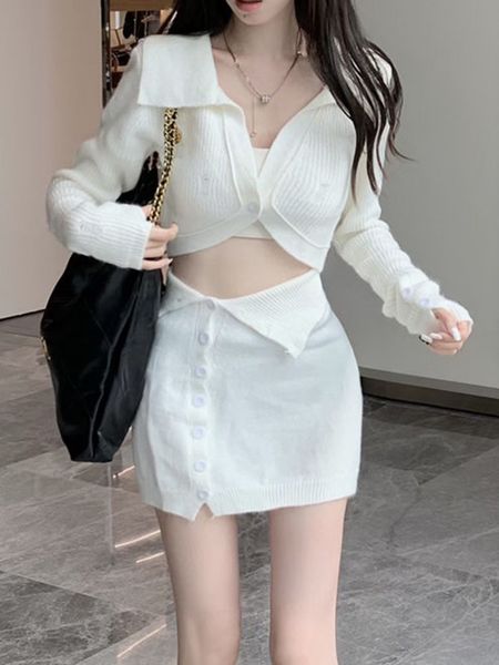 two piece dress sweet knitted set women long sleeve short sweater cardigan bodycon skirt sets fashion sweet 2 suits 230828, White
two piece dress sweet knitted set women long sleeve short sweater cardigan bodycon skirt sets fashion sweet 2 suits 230828, White