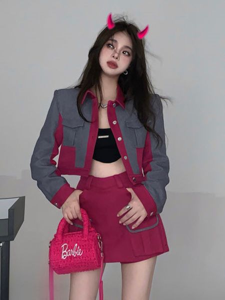 two piece dress fall winter fried street set women short jacket coat crop skirt sets korean fashion sweet 2 suits 230828, White
two piece dress fall winter fried street set women short jacket coat crop skirt sets korean fashion sweet 2 suits 230828, White