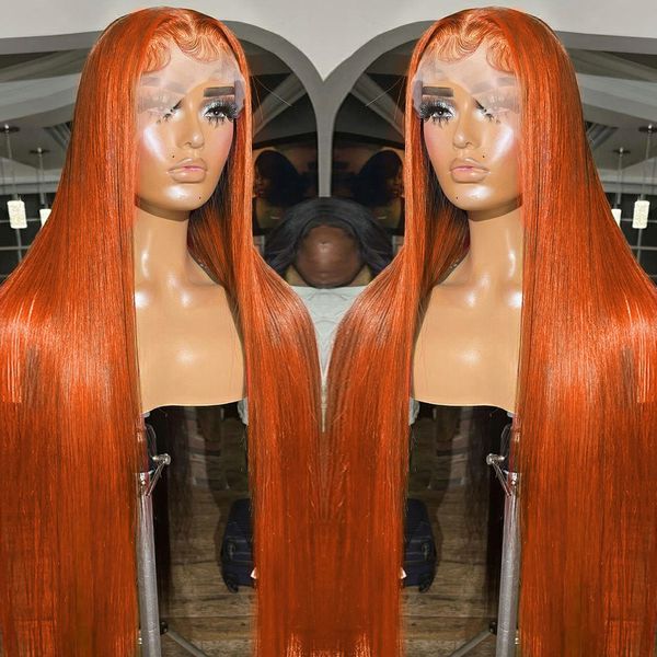 13x4 Ginger Orange Remy Hair Wig 13x6 Bone Straight Lace Frontal Wig 36 Inch HD Transparent Lace Front Human Hair Wigs for Women, Mix color
13x4 Ginger Orange Remy Hair Wig 13x6 Bone Straight Lace Frontal Wig 36 Inch HD Transparent Lace Front Human Hair Wigs for Women, Mix color