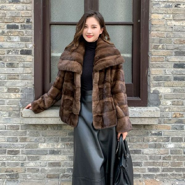 womens fur faux mink fur coat for 100% real warm and stylish in winter 230828, Black
womens fur faux mink fur coat for 100% real warm and stylish in winter 230828, Black