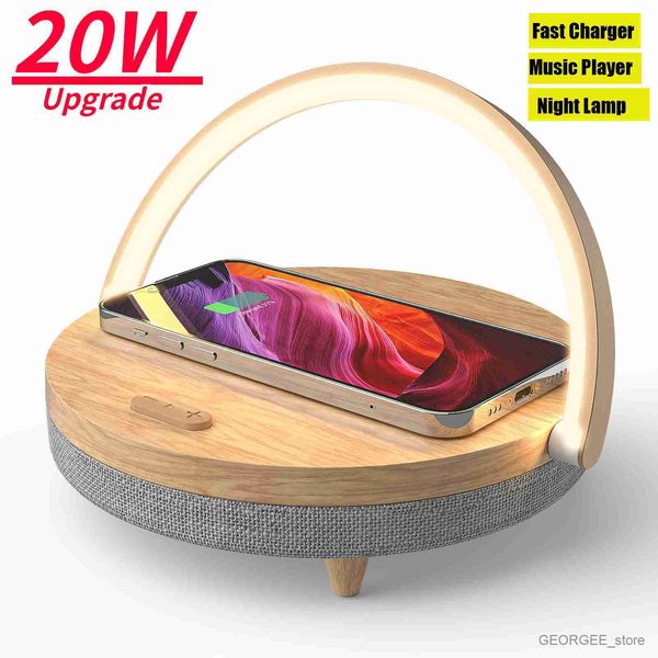 Image of Portable Speakers Multifuction Wireless Bluetooth Speaker for Wooden Table Lamp High Charging Light Speaker Bluetooth R230828