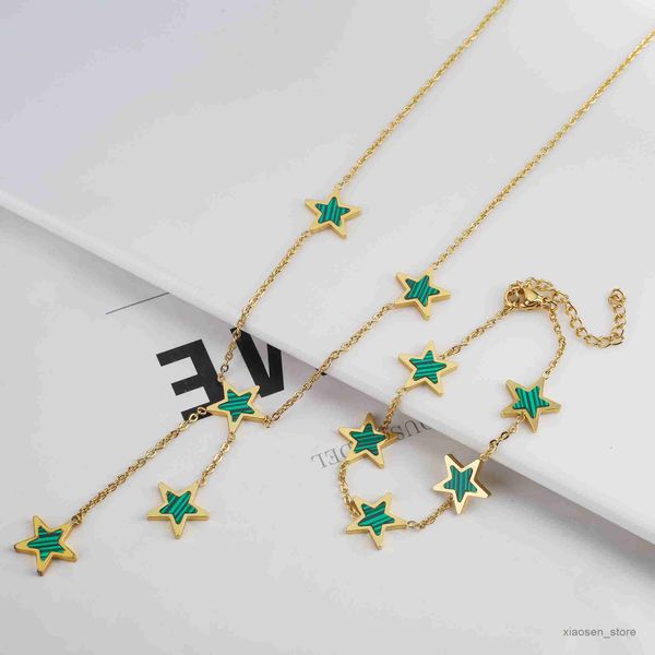 bracelets five pointed new cute necklace bracelet jewelry set for women stainless steel electroplated for women r230828, Golden;silver
bracelets five pointed new cute necklace bracelet jewelry set for women stainless steel electroplated for women r230828, Golden;silver