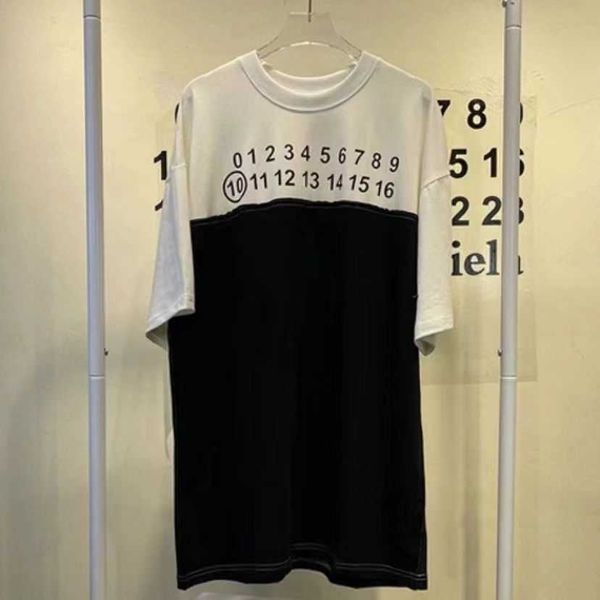 t shirt margielas mm6 magilla summer black designer and white stitching number letter printing short sleeve loose relaxed fashion men womens, White;black
t shirt margielas mm6 magilla summer black designer and white stitching number letter printing short sleeve loose relaxed fashion men womens, White;black