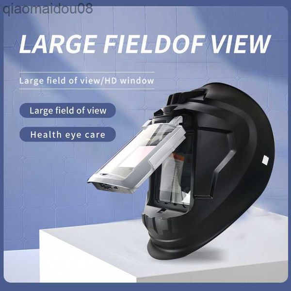 Image of Protective Clothing Large Window Welding Mask/Protective Mask for Welders/Full Face Protection/Clamshell Type Welding Cap HKD230826