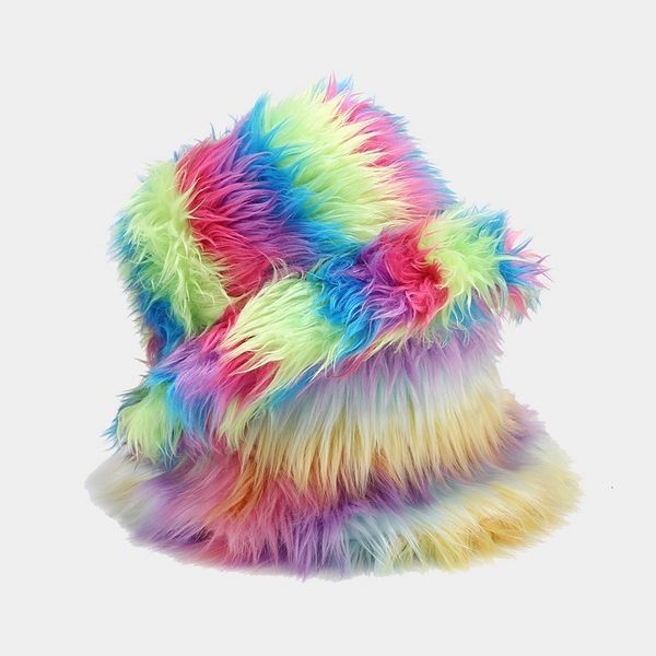 wide brim hats bucket hats autumn winter women keep warm rainbow faux fur basin cap female fashion casual party bucket hat festival thickene, Blue;gray
wide brim hats bucket hats autumn winter women keep warm rainbow faux fur basin cap female fashion casual party bucket hat festival thickene, Blue;gray