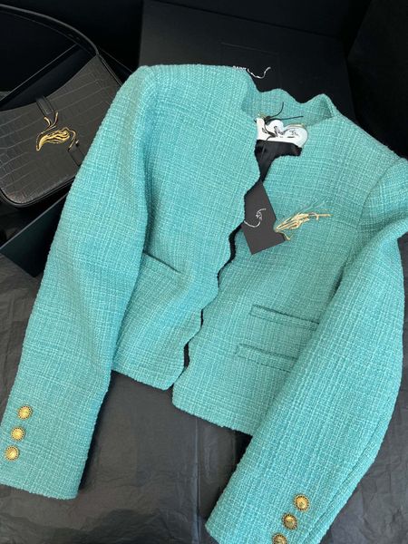 23 coats designer women's temperament short coat women's autumn new slim fit waist versatile ripple tweed commuter, Black;brown
23 coats designer women's temperament short coat women's autumn new slim fit waist versatile ripple tweed commuter, Black;brown