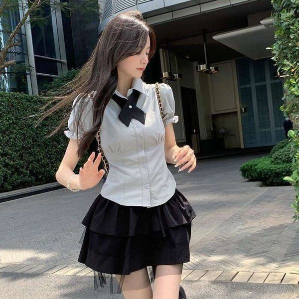 summer jk japanese skirt uniform blouse womens all match high waist slimming short dress tutu, Black
summer jk japanese skirt uniform blouse womens all match high waist slimming short dress tutu, Black