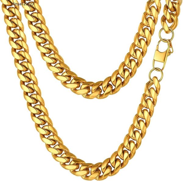 prosteel fashion cuban chain necklace for men and women black/18k gold plated 316l stainless steel width 4.8mm-14mm length 35.56cm-76.20cm g, Silver
prosteel fashion cuban chain necklace for men and women black/18k gold plated 316l stainless steel width 4.8mm-14mm length 35.56cm-76.20cm g, Silver