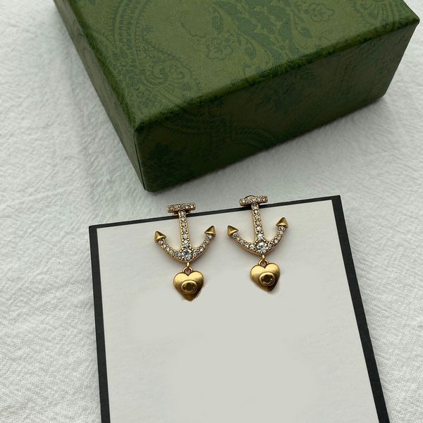 fashion stud earring designer earrings diamond earrings women's boat anchor earrings design jewelry gift earrings, Golden;silver
fashion stud earring designer earrings diamond earrings women's boat anchor earrings design jewelry gift earrings, Golden;silver
