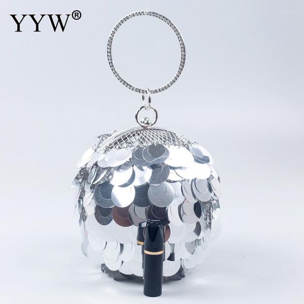 luxury sequins circular ring wedding party clutch and purse fashion designer silver bag women small tote
luxury sequins circular ring wedding party clutch and purse fashion designer silver bag women small tote