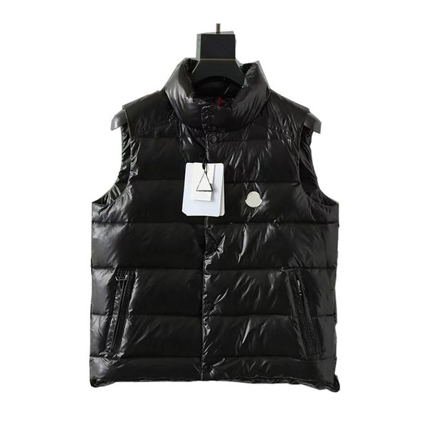 

TOPSTONEY Men's Bright Down Vest 2023 Autumn And Winter New Down Vest Couple Fashion Hooded Vest, Black