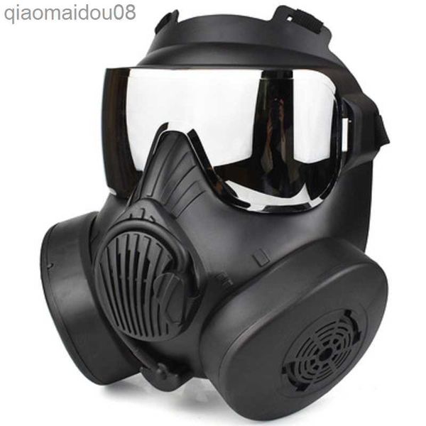 Image of Protective Clothing Gas Mask Full Face Skull Tactical Protective Mask For Cosplay CS Costume Party Halloween Exhaust Fan Breathable HKD230826