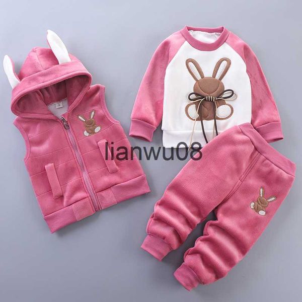 clothing sets new winter baby fleece clothing sets autumn boys girls cotton thick warm hooded sweater cartoon bear pants 3pcs kids suit 04y, White 
clothing sets new winter baby fleece clothing sets autumn boys girls cotton thick warm hooded sweater cartoon bear pants 3pcs kids suit 04y, White