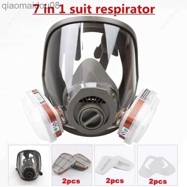 Image of Protective Clothing 3 interface 6800 mask combination 6001/SJL filter With 5N11 filter cotton / 501 filter box Respirator gas mask HKD230826
