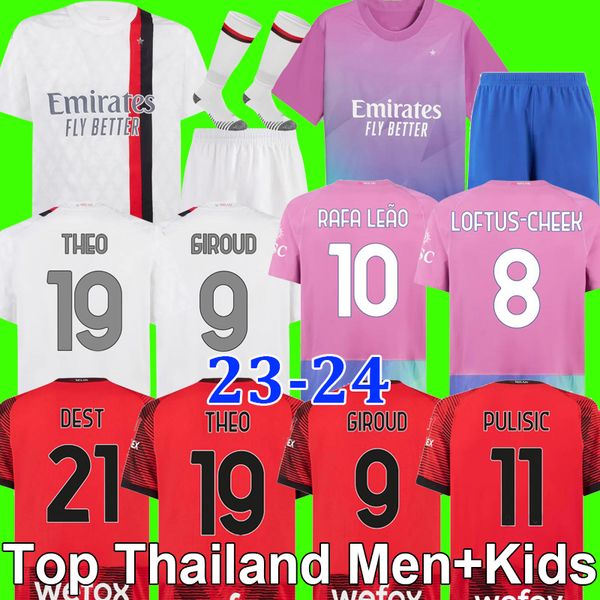 23 24 pulisic rafa leao 10 soccer jerseys giroud loftus cheek football shirt 2023 2024 bennacer rebic camiseta de futbol romagnoli ac milans, Black;yellow
23 24 pulisic rafa leao 10 soccer jerseys giroud loftus cheek football shirt 2023 2024 bennacer rebic camiseta de futbol romagnoli ac milans, Black;yellow