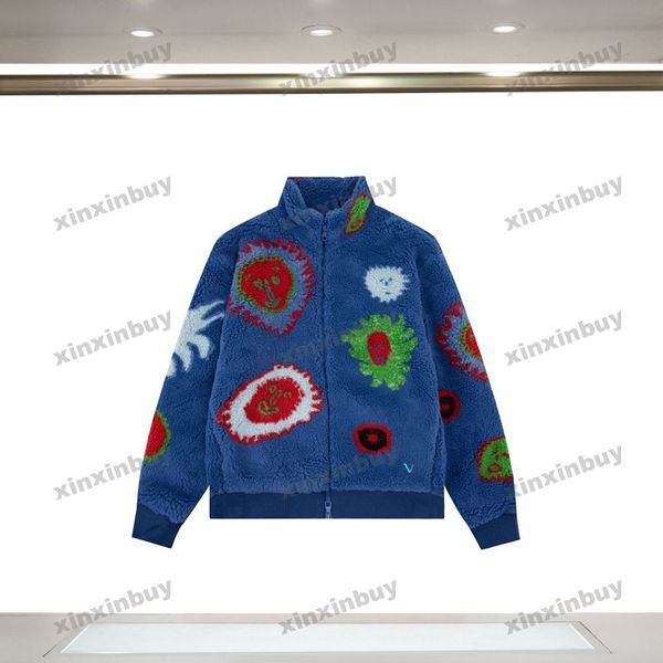 xinxinbuy men designer coat jacket fleece sun face letter jacquard fabric long sleeve women gray black red blue s-2xl, Black;brown
xinxinbuy men designer coat jacket fleece sun face letter jacquard fabric long sleeve women gray black red blue s-2xl, Black;brown