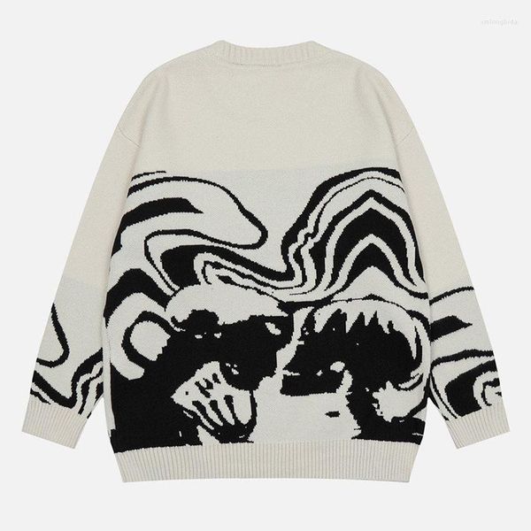 men's sweaters graphic sweater men streetwear y2k pullovers vintage knit oversize pull knitwear women harajuku fashion loose male jumpe, White;black
men's sweaters graphic sweater men streetwear y2k pullovers vintage knit oversize pull knitwear women harajuku fashion loose male jumpe, White;black
