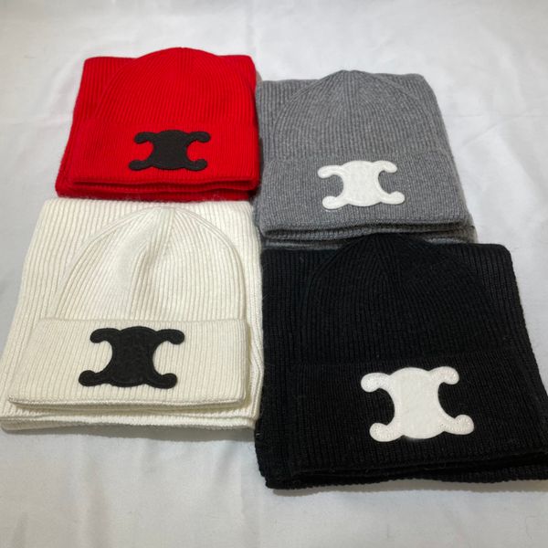 designer hats fashion truck hats, women and men's cotton hats and scarves with fur balls are warm, soft and comfortable in winter., Blue;gray