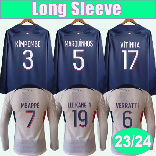 2023 24 kimpembe marquinhos long sleeve mens soccer jerseys saint germain verratti mbappe n.mendes home away football shirts uniforms, Black;yellow
2023 24 kimpembe marquinhos long sleeve mens soccer jerseys saint germain verratti mbappe n.mendes home away football shirts uniforms, Black;yellow