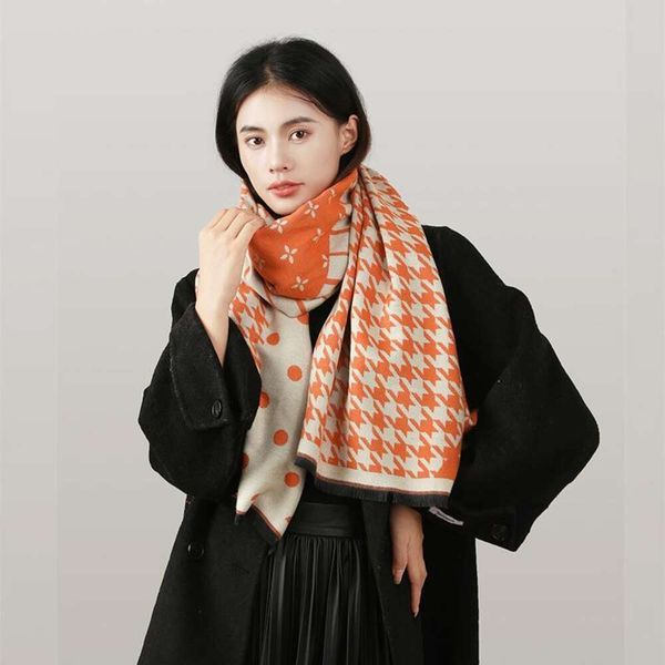 autumn and winter houndstooth scarf womens imitation cashmere thick warm versatile high grade shawl, Blue;gray
autumn and winter houndstooth scarf womens imitation cashmere thick warm versatile high grade shawl, Blue;gray