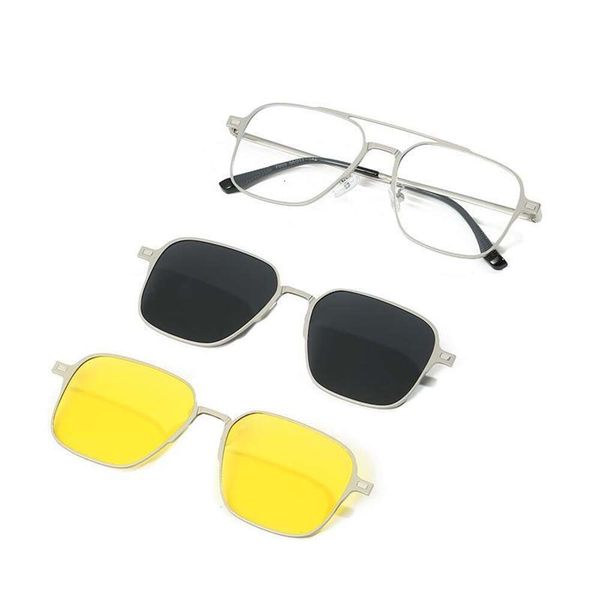 three way polarized sunglasses uv proof magnetic absorption sets can be used with nearsighted driving for men, White;black
three way polarized sunglasses uv proof magnetic absorption sets can be used with nearsighted driving for men, White;black